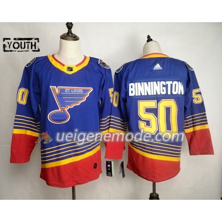 Kinder Eishockey St. Louis Blues Trikot Jordan Binnington 50 Adidas 90s Heritage Authentic